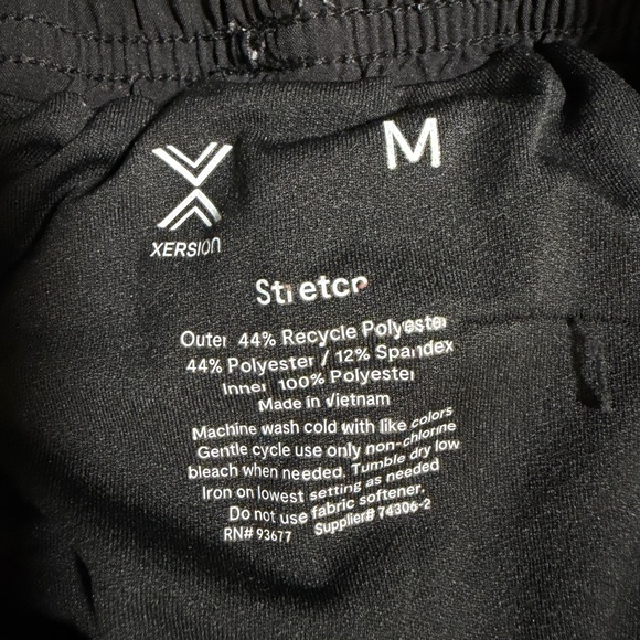 Xersion Black Recycled Polyester Athletic Shorts w/Liner Size M - Picture 5 of 5